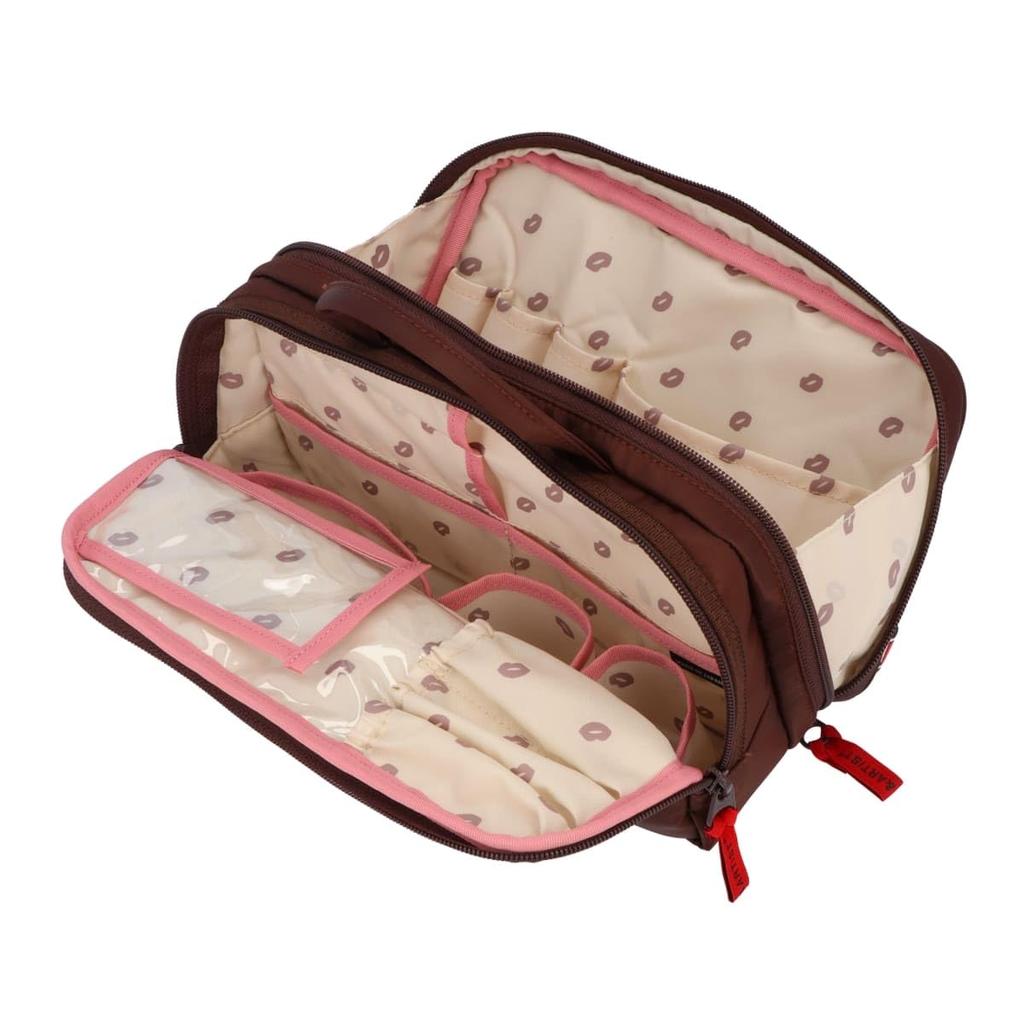 Large Capacity Cosmetic Large Slope Shape Porti Lip Pouch, Pouch, 4WP-PU120, Artisan&artist