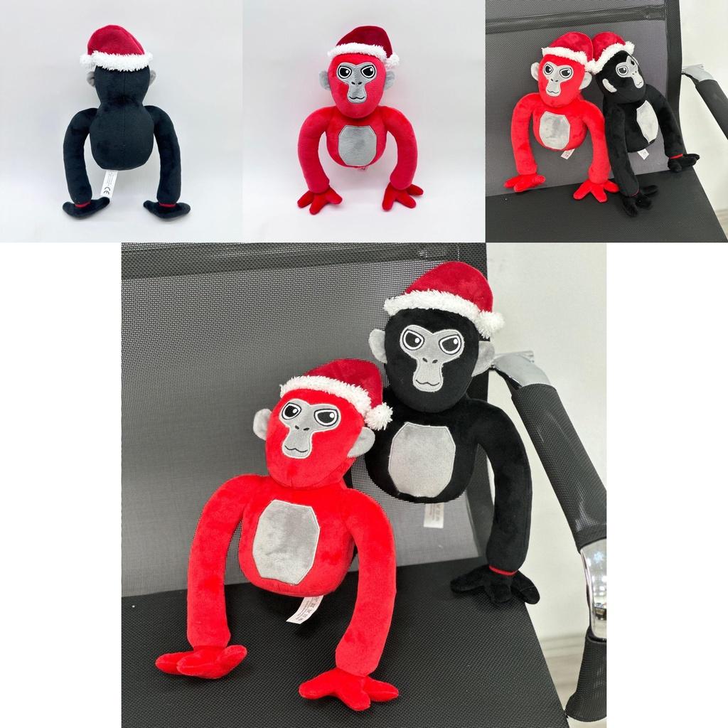 Gorilla Tag Plush Cute And Funny Stuffed Animal Toy With Christmas Hat
