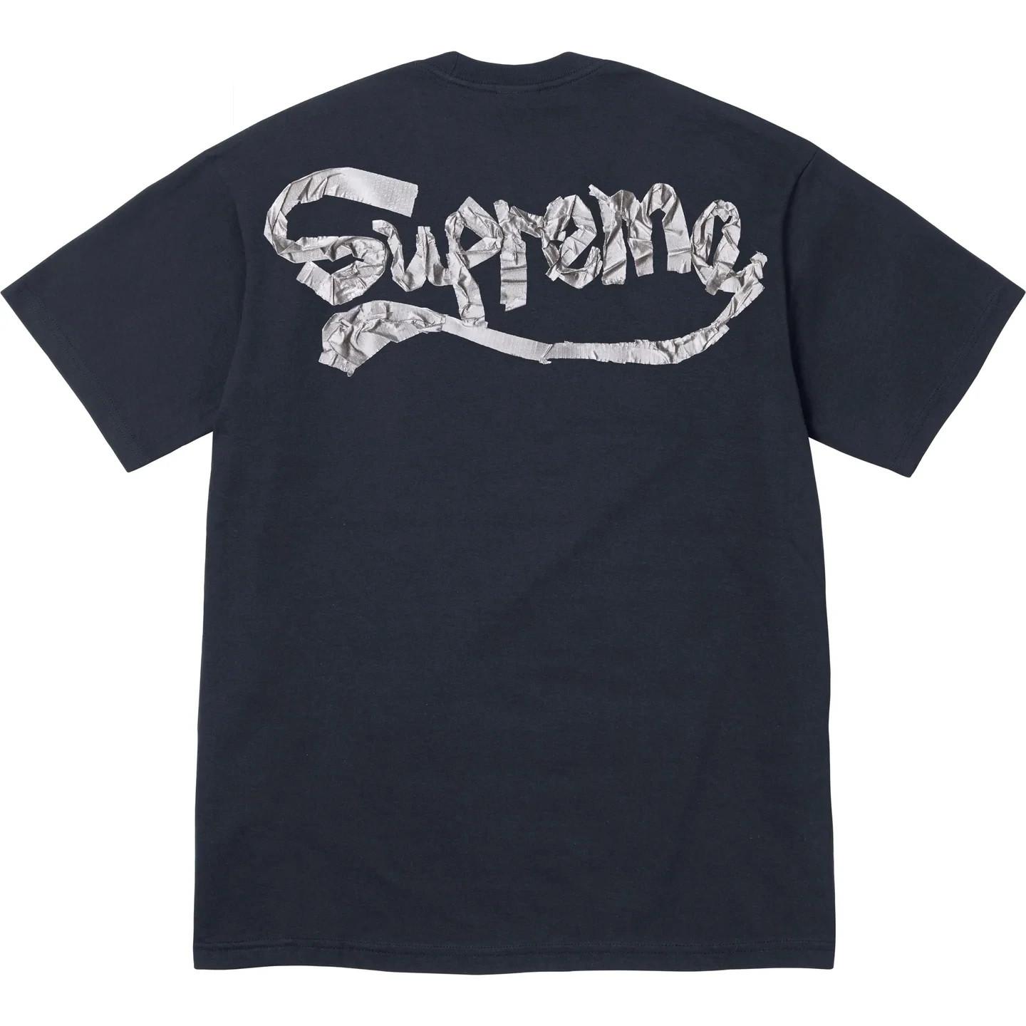 Supreme Tape Tee Navy S