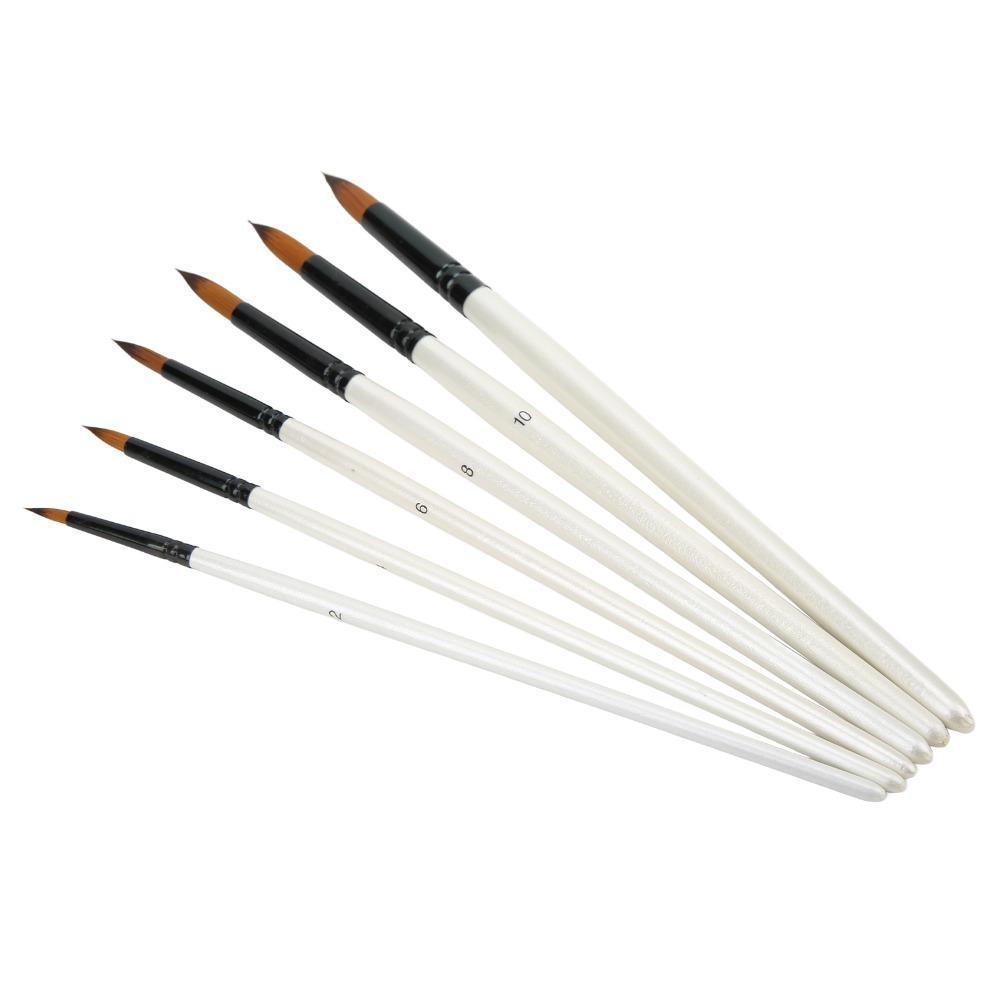 6pcs 6 Sizes Paint Brush Set Fine Detail Tip Oil Paint Brush Tips  Fine Detail Tip