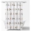 Rowley Birds Shower Curtain, 72” W x 72” L,Blush & Gray - Colorful Floral Bird Pattern - Whimsical & Playful Bird Shower Curtain