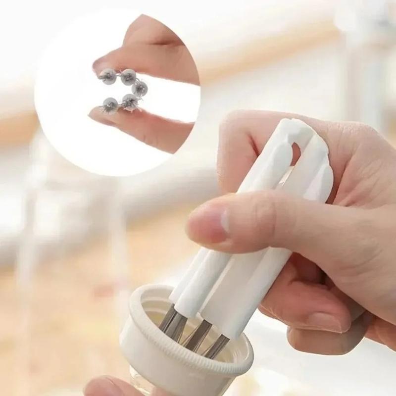 Multifunctional Flexible Gap Cleaning Brush Multi-Function Cup Brush Soft Brush Keyboard Cleaner Household Car Cleaning Tool White&Grey