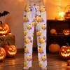Men's Halloween Print Drawstring Pants Casual Lounge Sleepwear Bottoms with Elastic Waist and Relaxed Fit Suitable for Indoor and Outdoor Wear