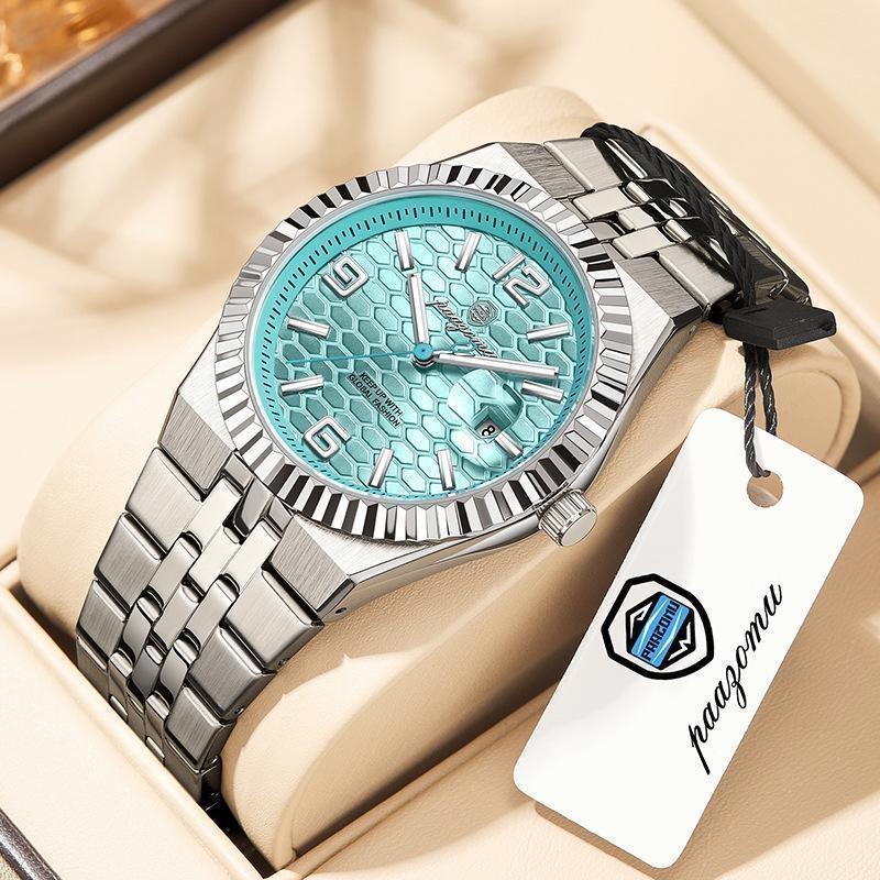 Luxury Business Men Wristwatch Waterproof Luminous Date Military Man Watch Stainless Steel Fashion Men's Quartz Watches