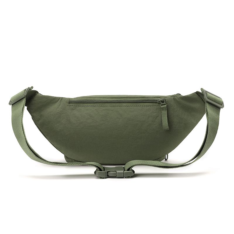 Sac banane homme multi-compartiments Sac de poitrine léger Sac bandoulière couleur unie