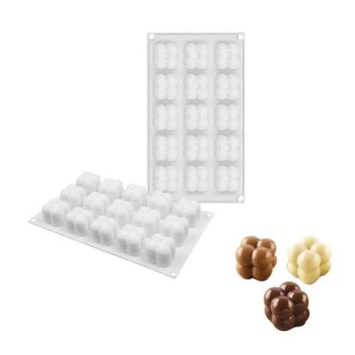 Stampo in silicone per 15 stampi per cubo di Rubik, anche piccoli, per mousse, per dolci, per candele di soia profumate rosse