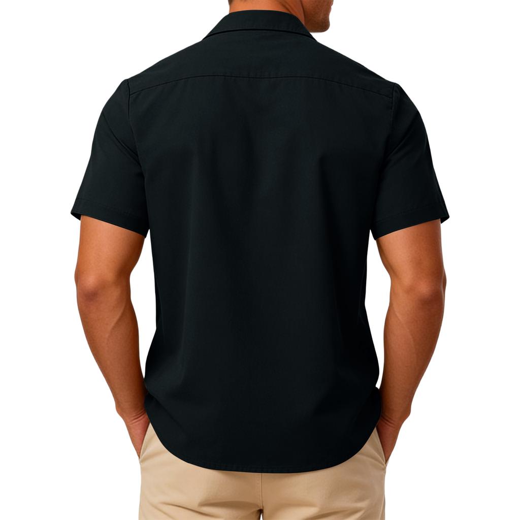 Men's Casual Outdoor Collared Workwear Short-Sleeve Shirt