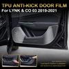 Clear TPU Car Door Anti Kick Pad For Lynk & Co 03 2019-2021 Inner Side Edge Film Front and Rear Door Side Panel Protection Pad