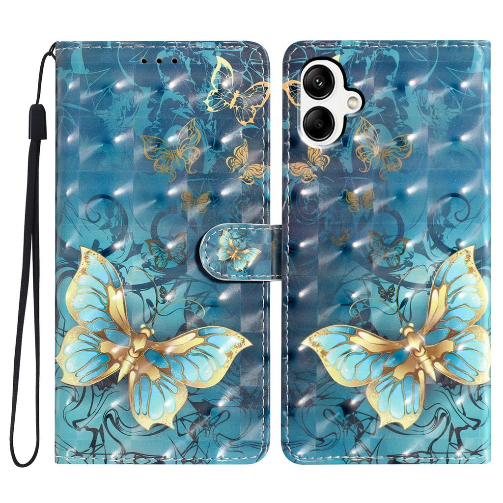 Für Samsung Galaxy A06 4G Hülle PU-Leder 3D-Muster Druck Brieftasche Handyhülle