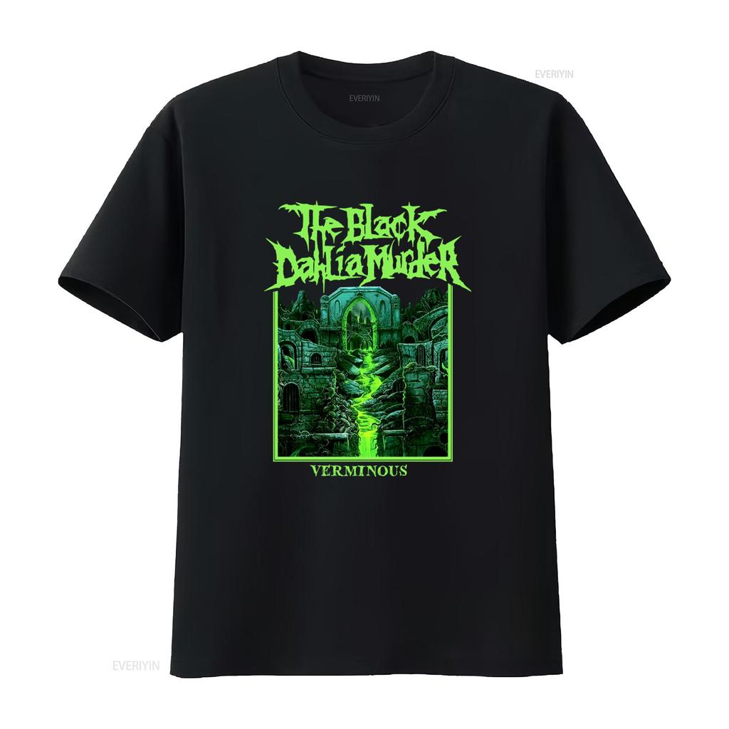 The Black Dahlia Murder Verminous T shirt Gothic Rock Band Design Neon Green Print Perfect for Metal Fans vintage Washed Soft