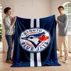 Κουβέρτα με λογότυπο Toronto Blue Jays, εκτύπωση, μαλακή και ζεστή, ιδανική για το σαλόνι, το κρεβάτι, τον καναπέ ή για έναν υπνάκο, δώρο