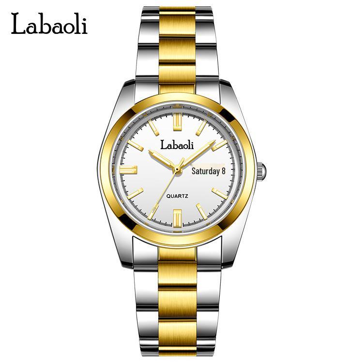 La Baoli LA421 Waterproof Quartz Steel Wristwatch for Couples