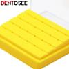 24 Holes Plastic Dental Bur Holder Disinfection Carbide Burs Block Drills Case Box Blue/white/yellow for Dentist Lab Equipment