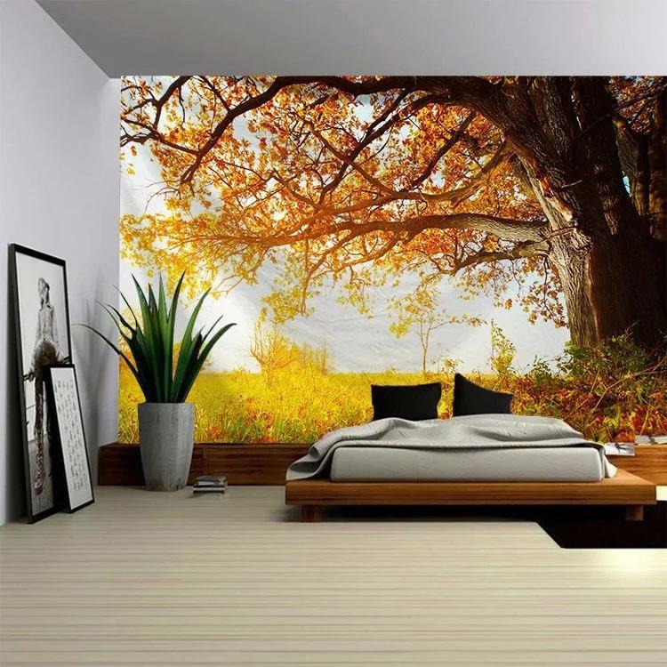 

Forest Tree Tapestry Nature Landscape Tapestry Scenery Wall Hanging for Living Room Backdrop Bedroom Ceiling Aesthetic Decor 74x94cm(29x37in)