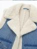 Winter Warm Waistcoat Jacket Women Thick Patchwork Female Vest Autumn Winter Lapel Fleece Pocket Sleeveless Lady Streetwear