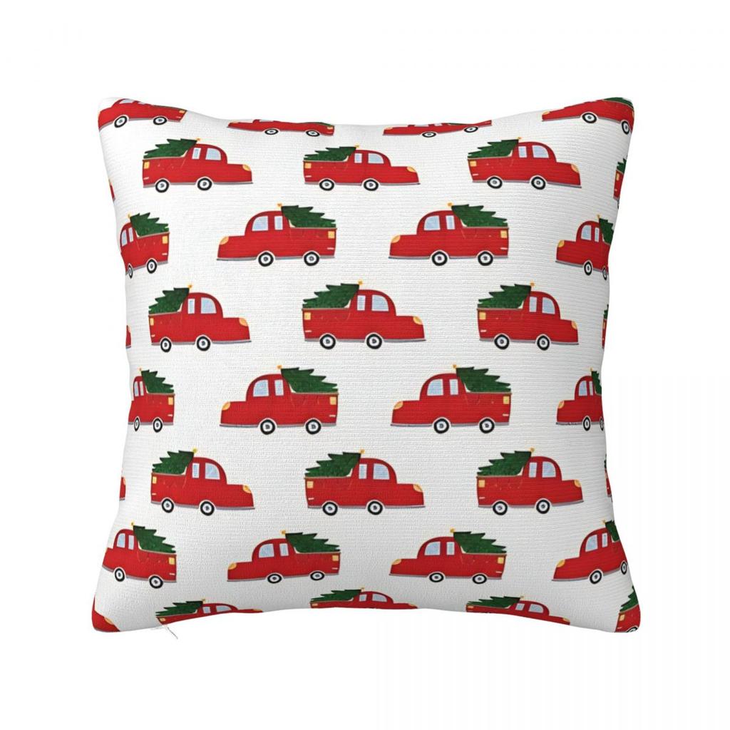 Weihnachtlich Festlich Vintage Rote Trucks Und Baum Kissenbezug Kissenhülle Für Party Heimdeko Kissenbezug Weiche Kissenbezüge Geschenk