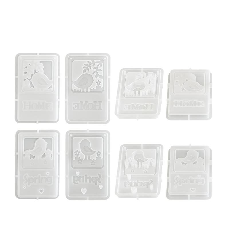 Tear Resistant Silicone Molds Bird Pattern Handmade Mold Silicone Texture Suitable for Hand-making Pendant Jewelry