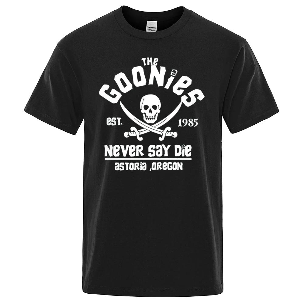 

Hip Hop T Shirts Men Women Oregon Pirate Flag Never Say Die Astoria Tee Shirt Cotton Breathable Short Sleeve Brand Tops 80315 XXXXXL чёрный