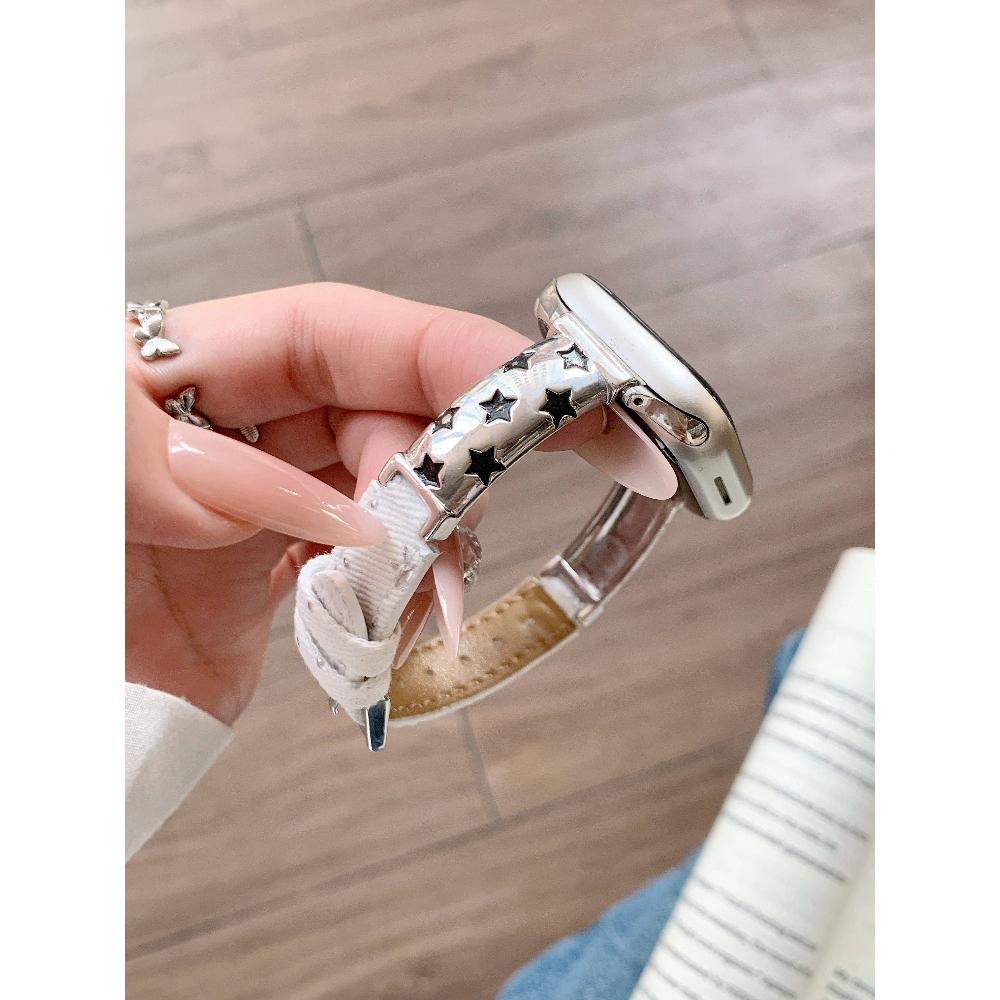 Leather Slim Band For iWatch SE 10 9 8 7 6 5 4 3 2 1 Woman Bracelet Strap For Apple Watch 38mm 40mm 41mm 42mm