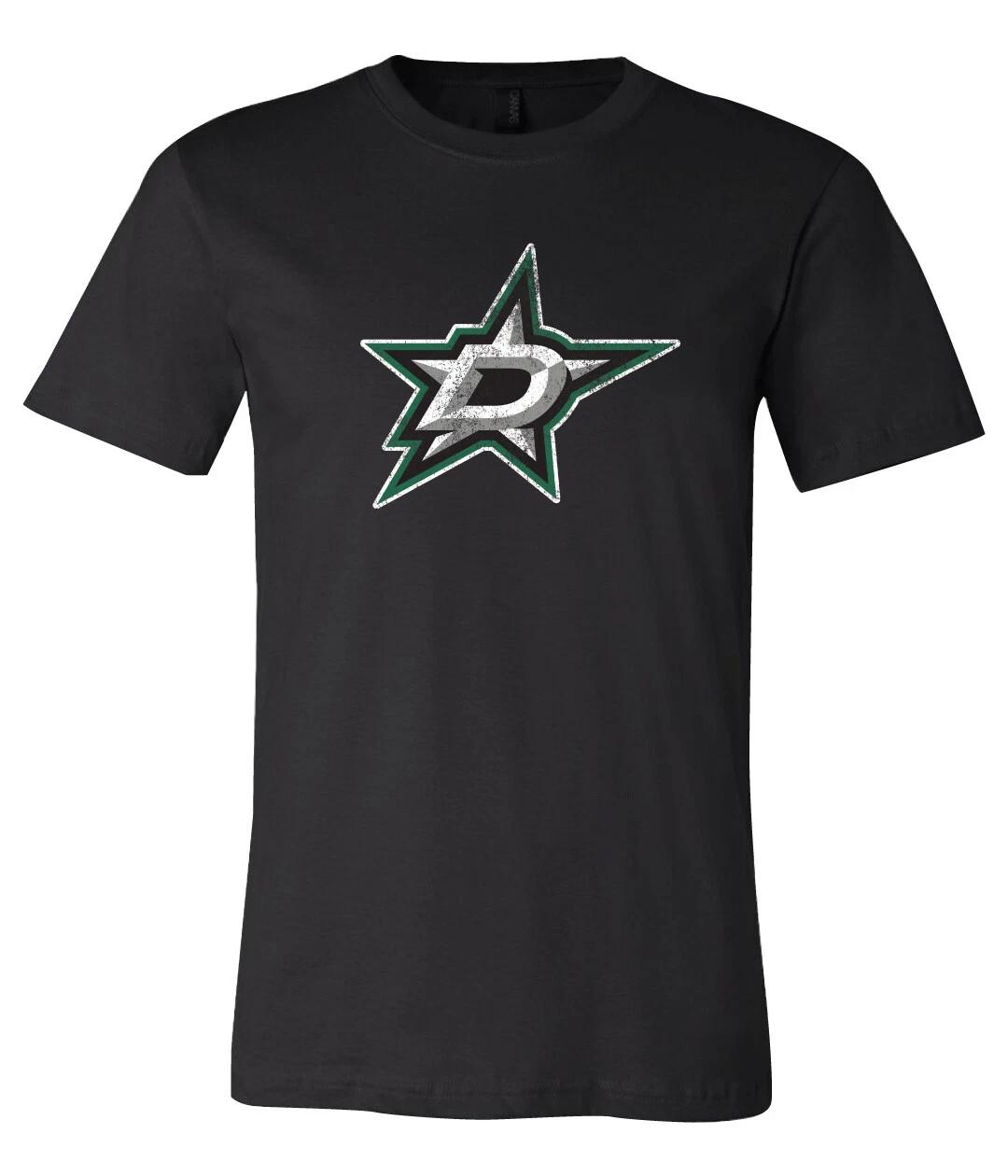Футболка с потертым логотипом Dallas Stars S-6XL Отслеживание!! XL
