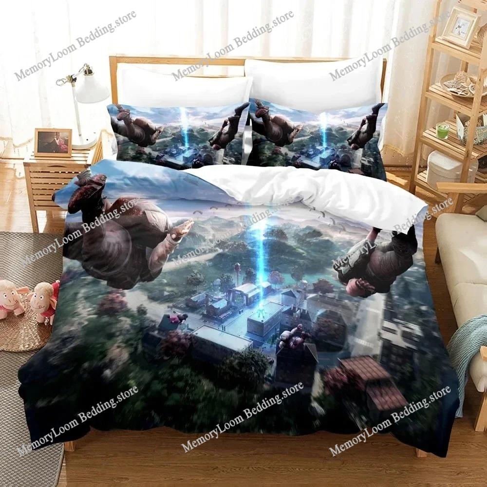 3D Printing Trendy Soft Battlegrounds PUBG Game Bedding Set Duvet Cover Pillowcase Comforter King/Queen Size Boys Adult Bed Set
