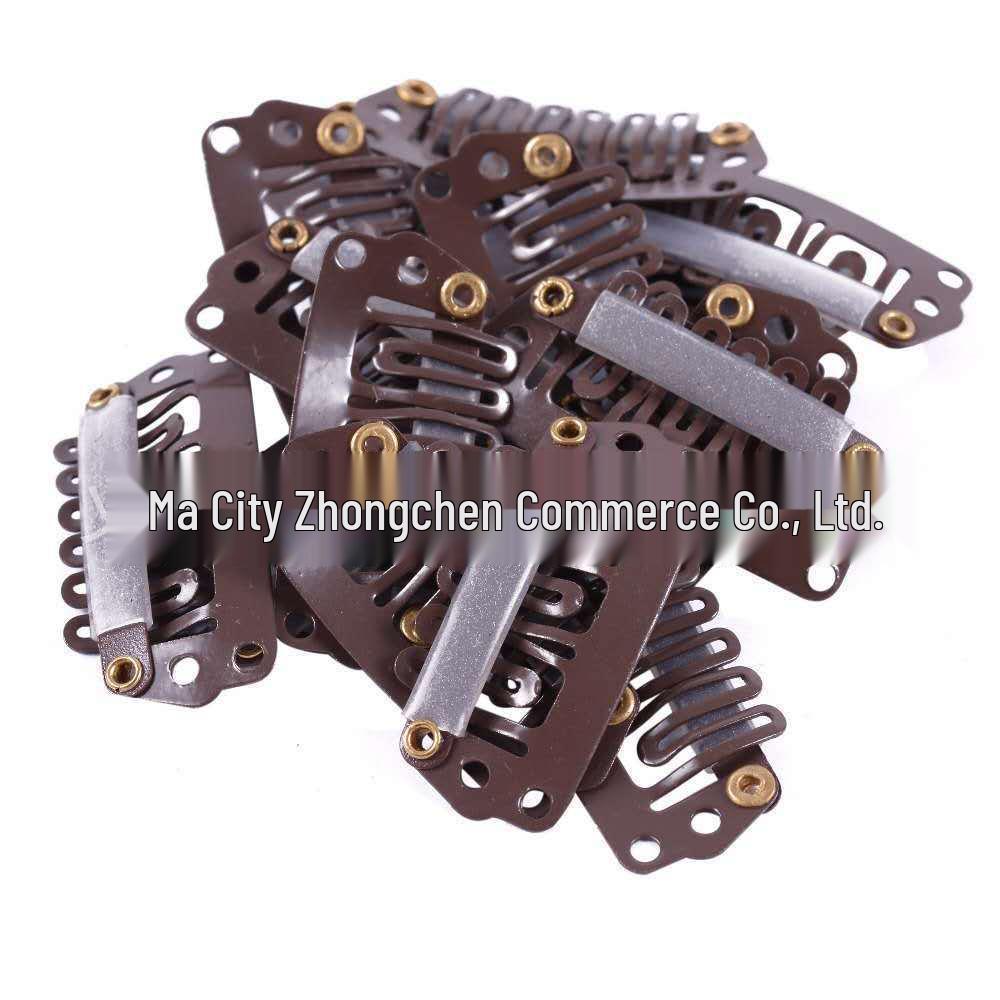 

Stainless Steel Invisible BB Wig Clips 2.8cm Six-Tooth Hair Extension Clips коричневый