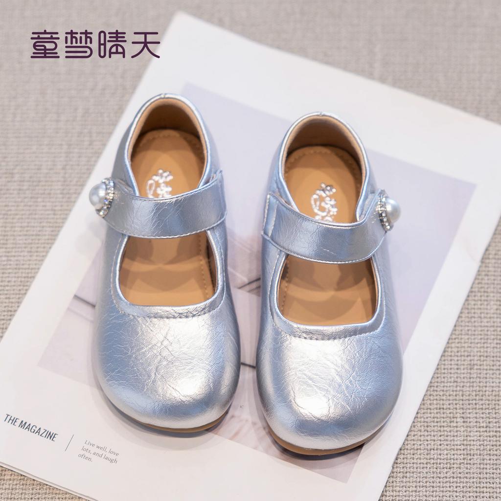 Size 26-33 girls small leather shoes children's princess shoes 2025 autumn new college style single shoes soft sole breathable
