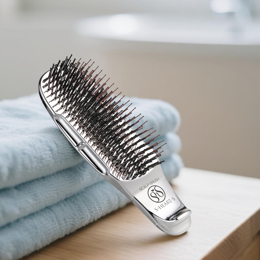 Second Generation Matte Golden Zeus Straight Hair Comb, Scalp Massager for Both Wet And Dry Use, Portable Hair Brush, Meridian Massage Comb