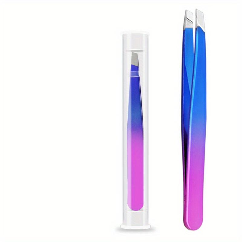 1 Threading Eyebrow Clip Slant Color Titanium Rose Gold Tweezers Eyebrow Plucking Beard Plucking Eyebrow Hair, Beauty Tools