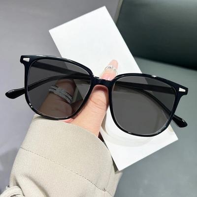 Women's Retro Large Round Frame Sunglasses Male Female Trendy Oversized Outdoor Eyewear Luxury Simple UV400 Sun Glasses Shades