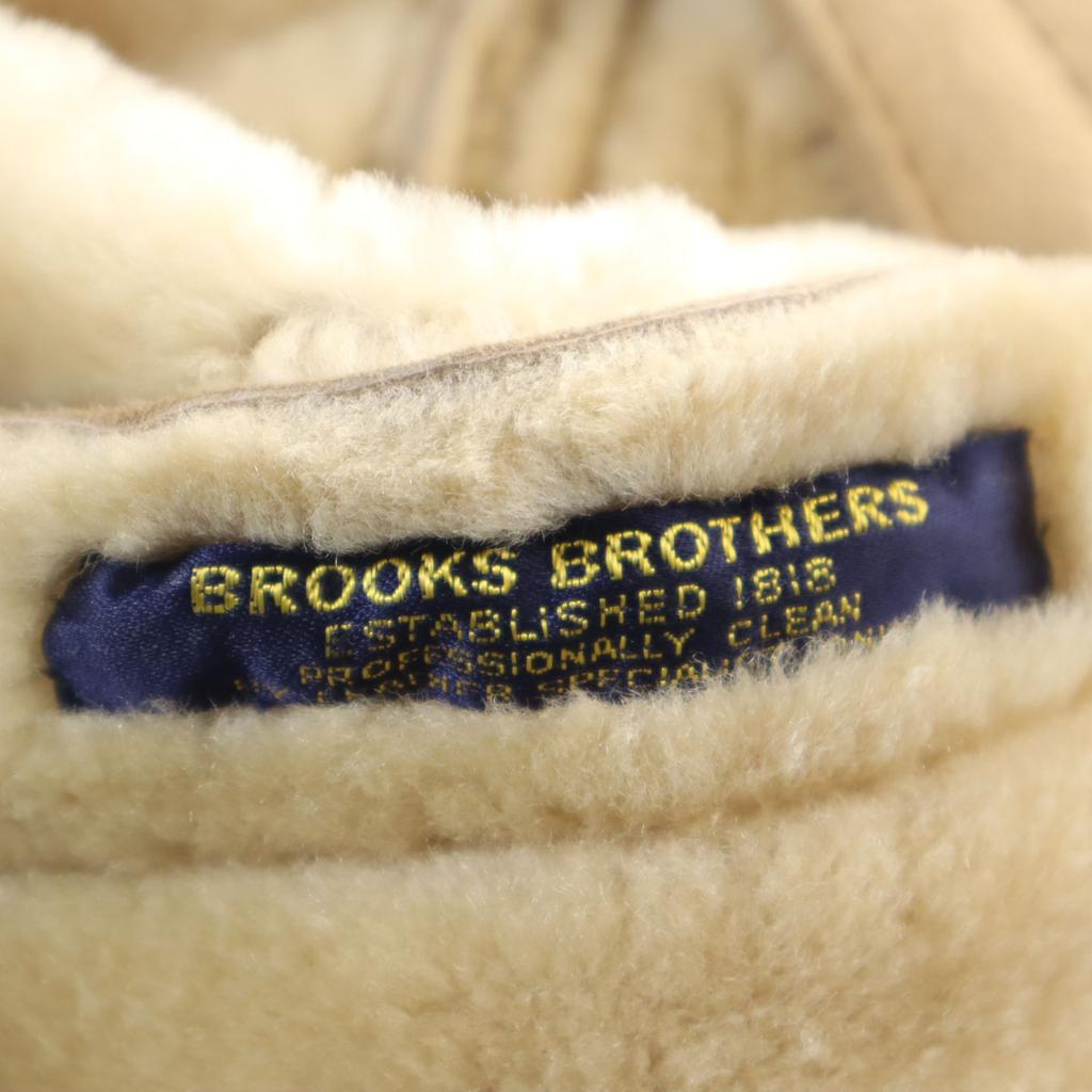 Brooks Brothers 80s 90s Old Double breasted Mouton coat 38 beige lunch Men's Used