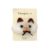 Autumn & Winter Plush Siamese Cat Hairpin - Cute Fluffy Kitten BB Clip for Girls