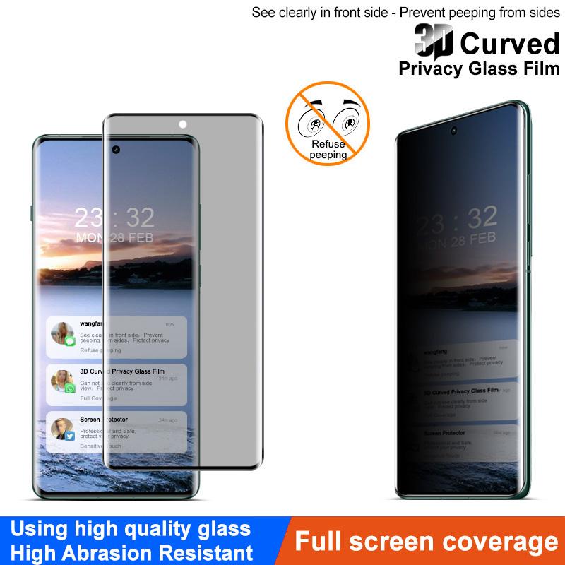 

IMAK For OnePlus 12 5G Anti-peep Screen Protector Full Coverage Side Glue 3D Curved Film As Shown A