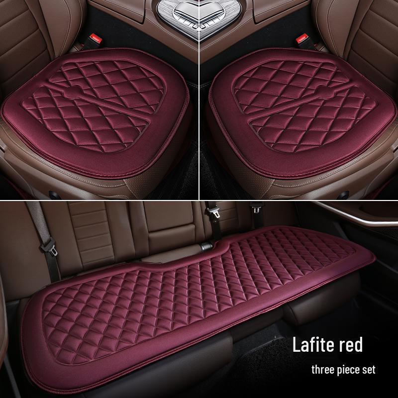 All-Season Universal Car Seat Cushion - Breathable, Anti-slip Ice Silk Cover for Rear Seats