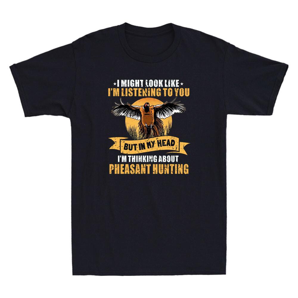 Pheasant Hunting Funny Bird Game Activity Quote Retro Men Short Sleeve T-shirt XL