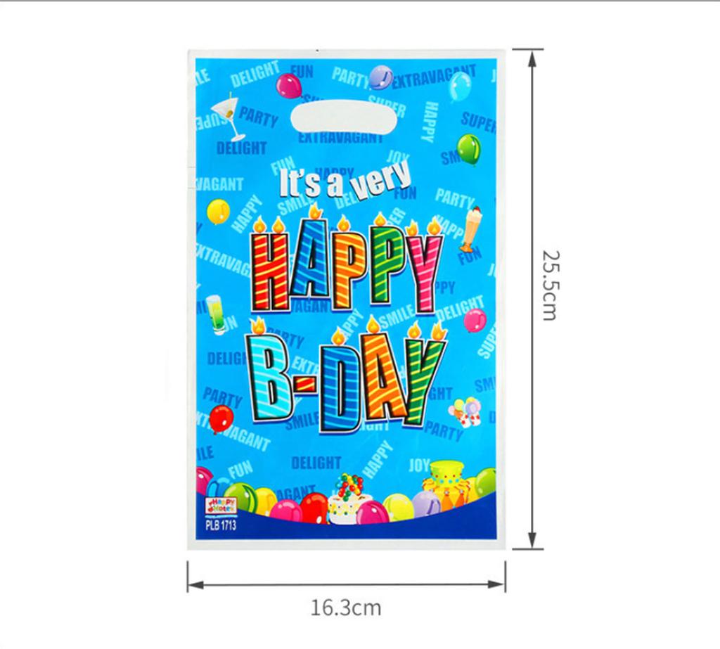 20pcs Printed Gift Bags Polka Dots Plastic Candy Bag Child Party Loot Bags Boy Girl Kids Birthday Party Favors Supplies Decor