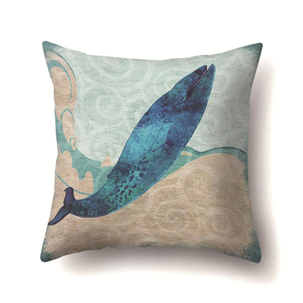 New European-style Polyester Pillow Case Marine Life Pillow Fashionable Simple Home