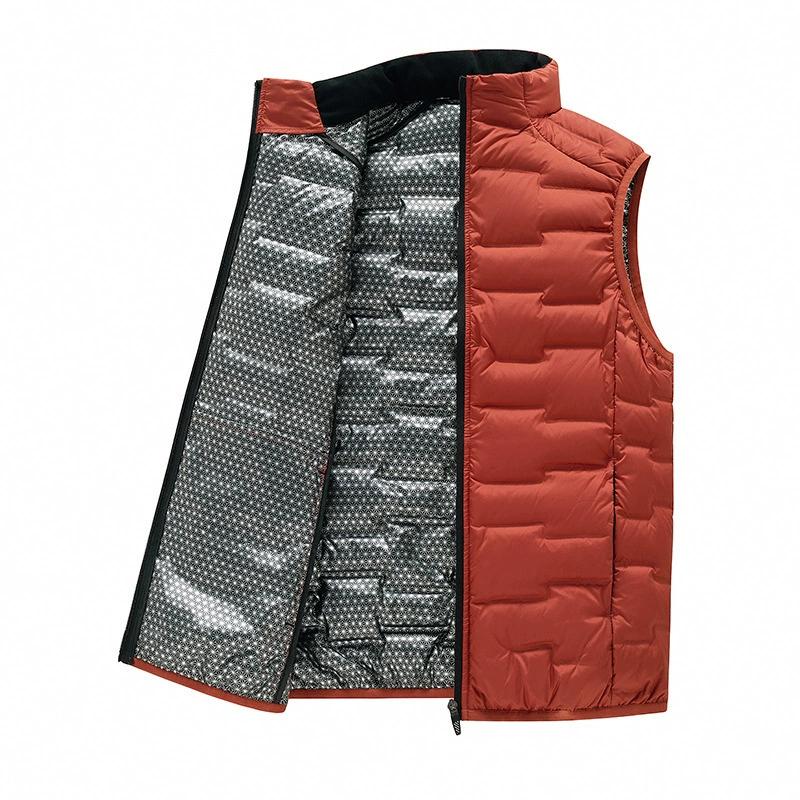 Men Winter New White Duck Down Vest Men Warm Windproof Stand Collar Sleeveless Vest Men Ultralight Waterproof Waistcoat Male