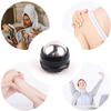 Stainless Steel Manual Ball Ice Massage Roller for Muscle Recovery (Black Base)