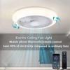 72W Electric Ceiling Fan Light Kitchen Toilet Ceiling Fan Lamp Bedroom Intelligent 6-speed Timed LED Ceiling Fan