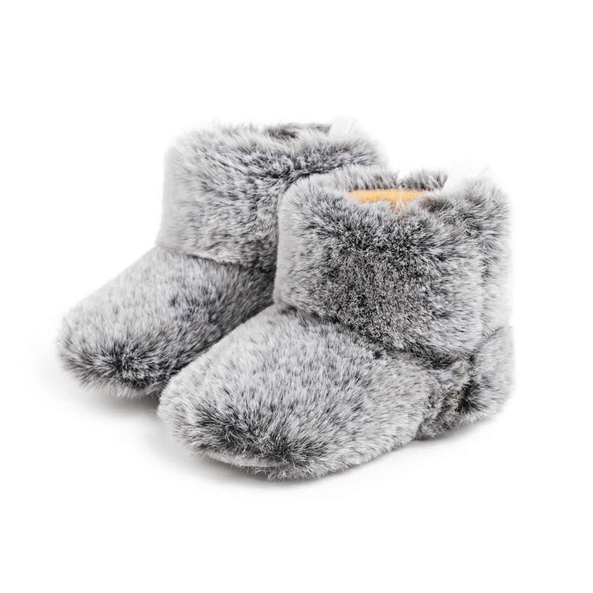 Cozy Velvet Baby Boots: Easy-On/Off, Warm & Cute Autumn-Winter Shoes 11cm (0-6 months) / 55g чёрный