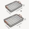 Clear Tableware Storage Tray Double-layer Serving Plate Decorative Drain Tea Tray  Kitchen