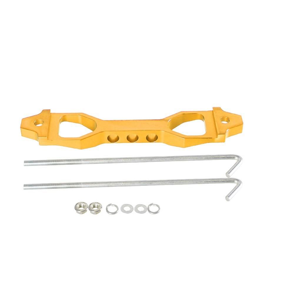 New JDM Style Car Racing Battery Tie Down Aluminum Battery Fasten Bracket Holder 14cm 19CM for Honda Civic Gold Black BT-1007-G