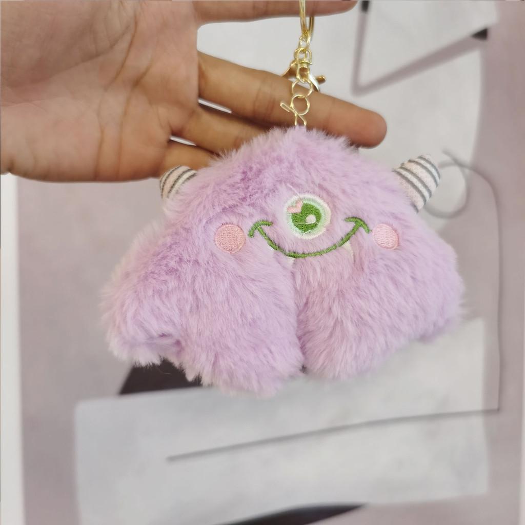 Adorable Monster Plush Keychain Cute Big-eyed Coin Purse Doll Bag Charm Wholesale