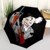 Witch, Sorcerer Themed Automatic Opening and Closing Umbrella, Brightly Colored 8-rib Portable Umbrella, Suitable for Men and Women, A Perfect Gift Fo