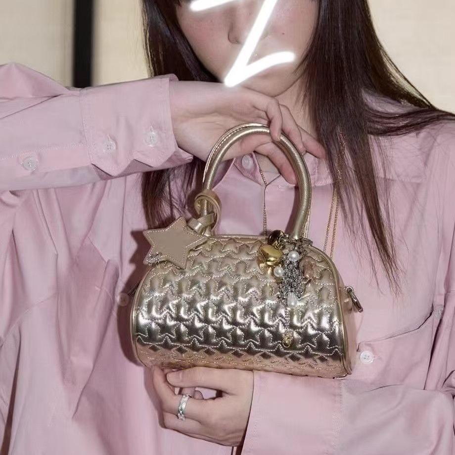New Personality Trend Cute Macaron Star Decorative Handbag Girl Heart Shoulder Bag Women's Bag