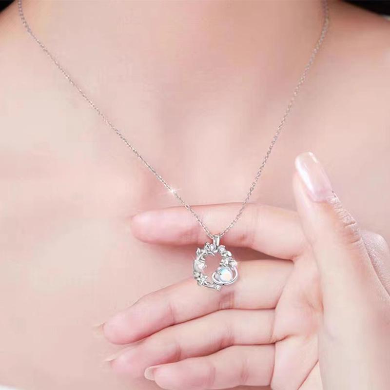 The Little Prince Rose Necklace: Women's Luxurious, Non-fading Dreamy Planet Pendant - 2024 Trendy Accessory