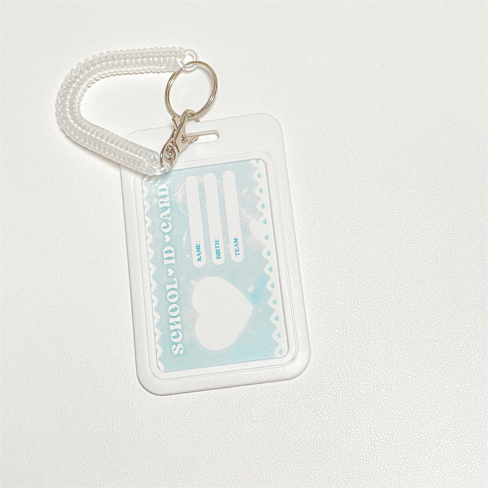 Simple Student Kids Lanyard Card Holder Slim Wallet Boys Pu Id Certificate Bus Door Credit Card Bag for Girls Zipper Coin Purses