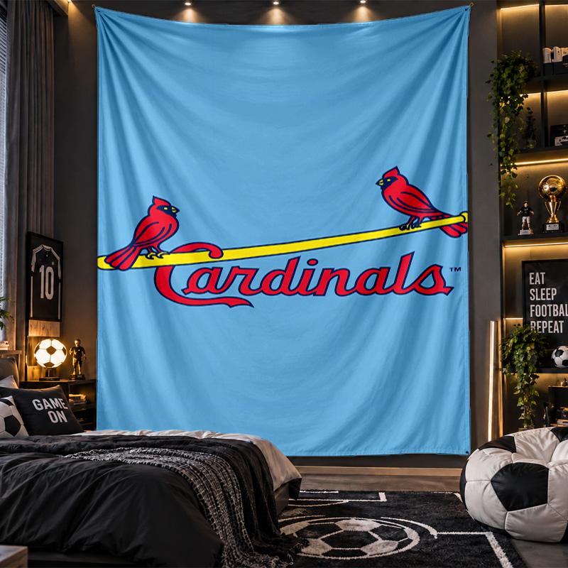 Wall Hanging Tapestry St. Louis Cardinals Print Cloth for Living Room Bedroom Home Decor