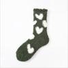 Medium tube winter thickened coral fleece thermal stockings cute cotton socks sleep socks home floor socks